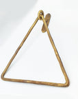 Solid Brass Towel Holder, Wall Mounted Triangular Hand Towel Holder, Solid Bathroom Towel Holder