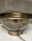 Antique Bronze Round Copper Vessel Sink, Oil Rubbed Copper Bathroom Sink, Engraved Bronze Sink with Antique Bronze faucet