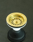 Brass Kitchen Drain Sink, Solid Brass Basket Strainer