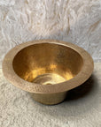 Hammered Round Brass Drop In Sink, Solid Undermount Brass Sink, Round Brass Sink, Unlacquered Hammered Brass Drop in Sink