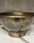 Antique Bronze Round Copper Vessel Sink, Oil Rubbed Copper Bathroom Sink, Engraved Bronze Sink with Antique Bronze faucet