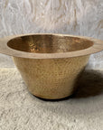 Hammered Round Brass Drop In Sink, Solid Undermount Brass Sink, Round Brass Sink, Unlacquered Hammered Brass Drop in Sink